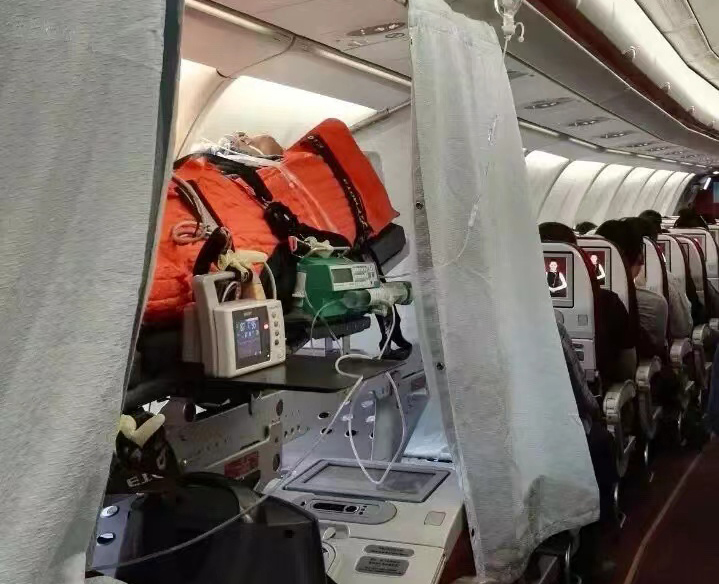 平泉市跨国医疗包机、航空担架